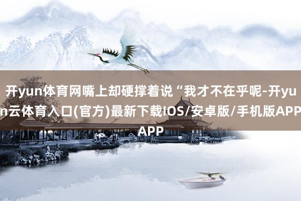 开yun体育网嘴上却硬撑着说“我才不在乎呢-开yun云体育入口(官方)最新下载IOS/安卓版/手机版APP