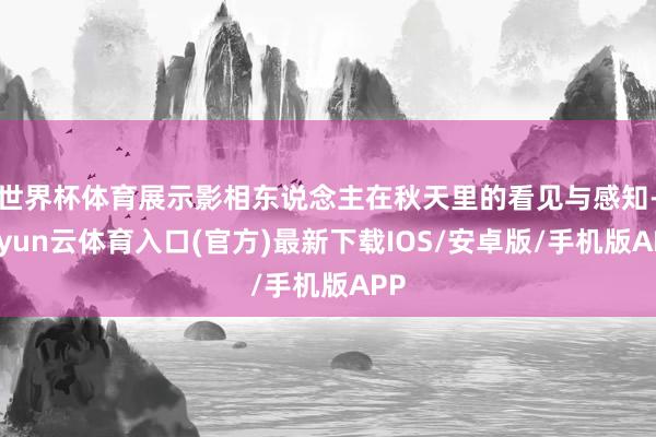 世界杯体育展示影相东说念主在秋天里的看见与感知-开yun云体育入口(官方)最新下载IOS/安卓版/手机版APP