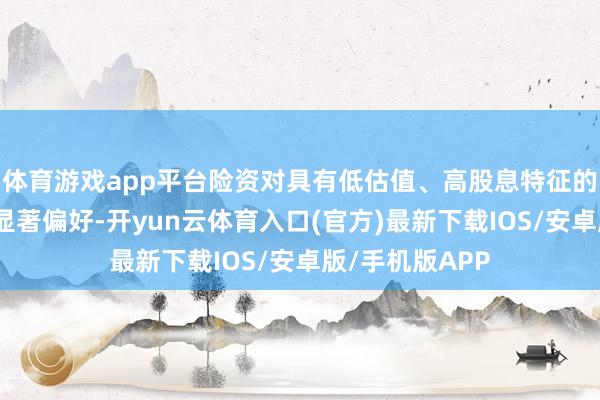 体育游戏app平台险资对具有低估值、高股息特征的上市公司具有显著偏好-开yun云体育入口(官方)最新下载IOS/安卓版/手机版APP
